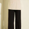 Pleated Double Button Loose Trousers Dark Brown - Image 3