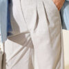 Pleated Button Palazzo Pants Grey - immagine 4