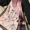 ⁦Poppy Pattern Modal Shawl Black⁩ - الصورة ⁦4⁩