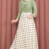 Polka Dot Chiffon Tulle Skirt with Hem Edge Cream - الصورة 3
