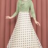 Polka Dot Chiffon Tulle Skirt with Hem Edge Cream - الصورة 4