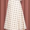 Polka Dot Chiffon Tulle Skirt with Hem Edge Cream - الصورة 2