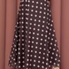 Polka Dot Chiffon Tulle Skirt with Hem Edge Plum - immagine 2
