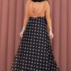 Polka Dot Chiffon Tulle Skirt with Hem Edge Black – Bild 4