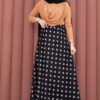 Polka Dot Chiffon Tulle Skirt with Hem Edge Black – Bild 5