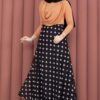 Polka Dot Chiffon Tulle Skirt with Hem Edge Black – Bild 6