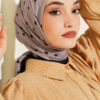 Polka Dot Bamboo Crinkle Scarf Black - الصورة 2