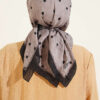 Polka Dot Bamboo Crinkle Scarf Black - الصورة 3