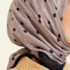 Polka Dot Bamboo Crinkle Scarf Black - الصورة 4