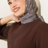 Polka Dot Bamboo Crinkle Scarf Mink