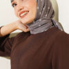 Polka Dot Bamboo Crinkle Scarf Black - الصورة 5