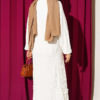 Fringed Detail Flared Dress Ecru - immagine 3