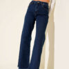 Fringed Hem Denim Pants Medium Blue – Bild 5