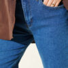 Fringed Hem Denim Pants Medium Blue – Bild 4