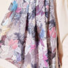Colorful Leaf Pattern French Terry Shawl Grey – Image 4