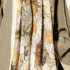 Colorful Leaf Pattern French Terry Shawl Yellow - Image 4