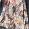 Colorful Leaf Pattern French Terry Shawl Black - immagine 4