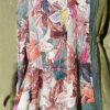 Colorful Leaf Pattern French Terry Shawl Emerald - Image 4