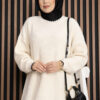 Ribbed Oversized Knit Sweater Ecru – Bild 2