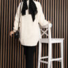Ribbed Oversized Knit Sweater Ecru – Bild 4