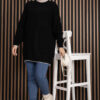 Ribbed Oversized Knit Sweater Black - immagine 3