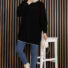 Ribbed Oversized Knit Sweater Black
