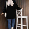 Ribbed Oversized Knit Sweater Black - immagine 6