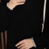 Ribbed Oversized Knit Sweater Black - immagine 5