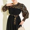 Ruffled Detail Tunic with Gipe Features Camel