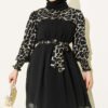 Ruffled Detail Tunic with Gipe Features Gold