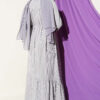 Ruffled Self-Patterned Dress Grey - immagine 3
