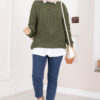 Braided Knit Sweater Khaki - Afbeelding 3