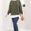 Braided Knit Sweater Khaki - Afbeelding 4