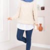 Braided Knit Sweater Stone