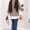 Braided Knit Sweater Mink - immagine 5