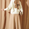 Knitted Short Cardigan with Button Details Ecru – Bild 3