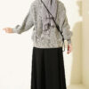 Knitted Short Cardigan with Button Details Grey - الصورة 3