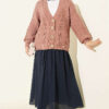 Knitted Short Cardigan with Button Details Rose Dust - الصورة 2