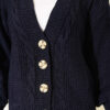 ⁦Knitted Short Cardigan with Button Details Navy Blue⁩ - الصورة ⁦4⁩