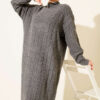 Braided Textured Knit Dress Smoke - Imagen 2