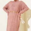 Braided Textured Knit Dress Rose Dust - Imagen 2