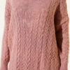 Braided Textured Knit Dress Rose Dust - Imagen 4