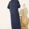 Braided Textured Knit Dress Indigo - Imagen 3