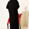 Braided Textured Knit Dress Black - Imagen 3