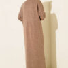 Braided Textured Knit Dress Brown - Imagen 3