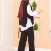 Braided Knit Three-Piece Modest Set Black – Image 10