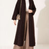 Bearded Long-Sleeve French Terry Cardigan Dark Brown – Bild 3