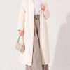 Bearded Long-Sleeve French Terry Cardigan Ecru