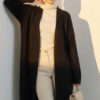Bearded Long-Sleeve French Terry Cardigan Black – Bild 2