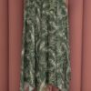 Asymmetrical Cut Chiffon Skirt with Shawl Print Khaki - Imagen 2